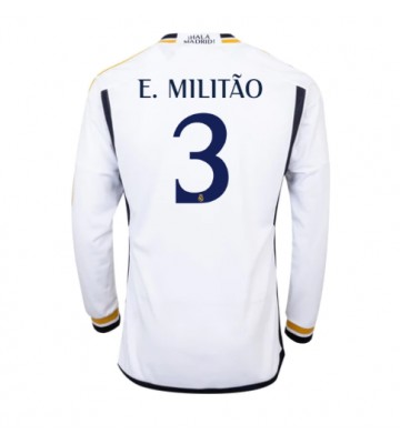 Maillot de foot Real Madrid Eder Militao #3 Domicile 2023-24 Manche Longue